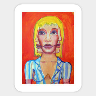 Series of paintings, woman's head Sticker